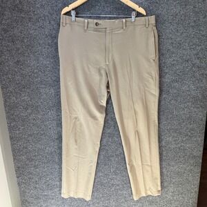Lauren Ralph Lauren Mens 38x34 Khaki Dress‎ Pants Flat Front Stretch Classic Fit